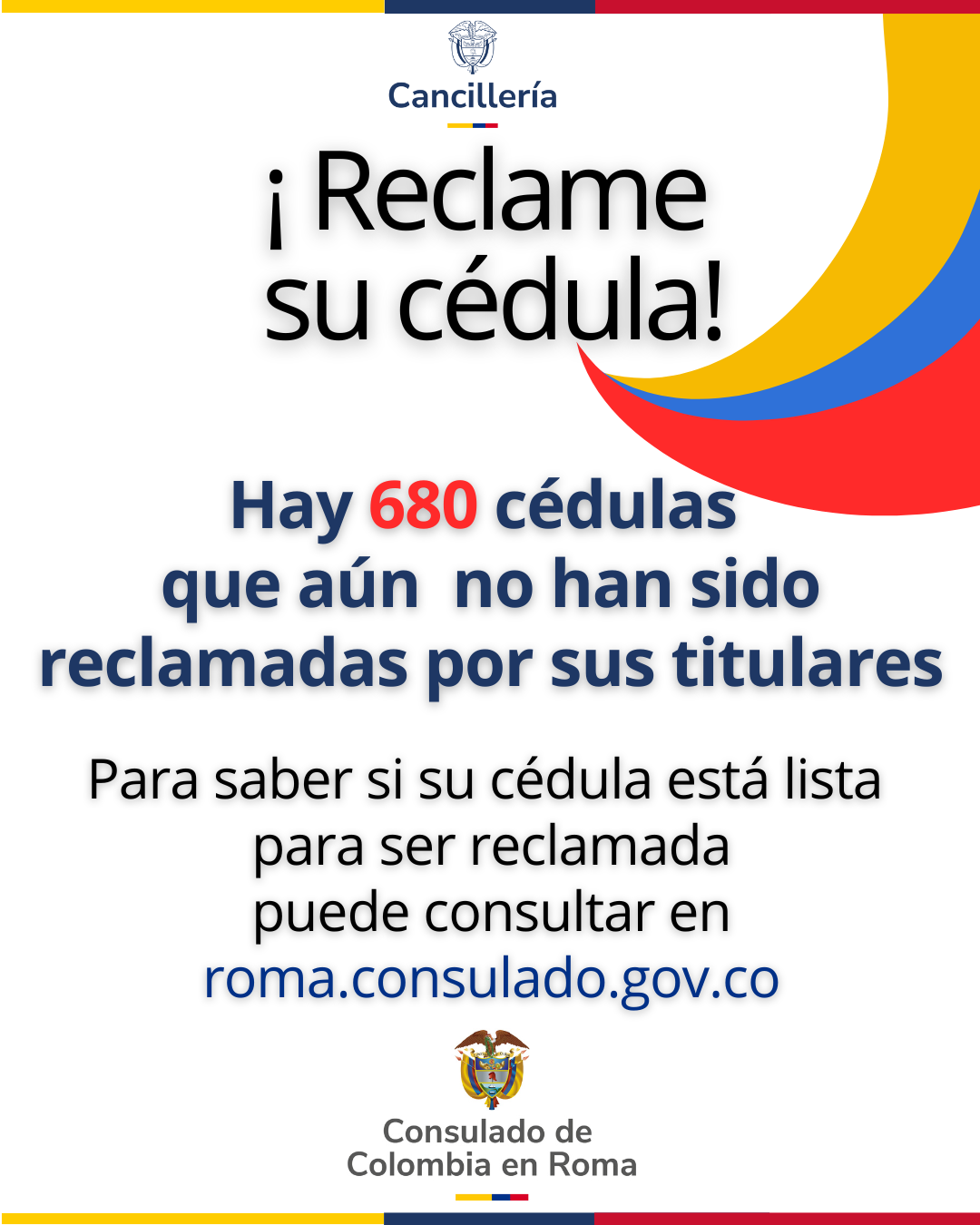 Banner cédulas pendientes por reclamar