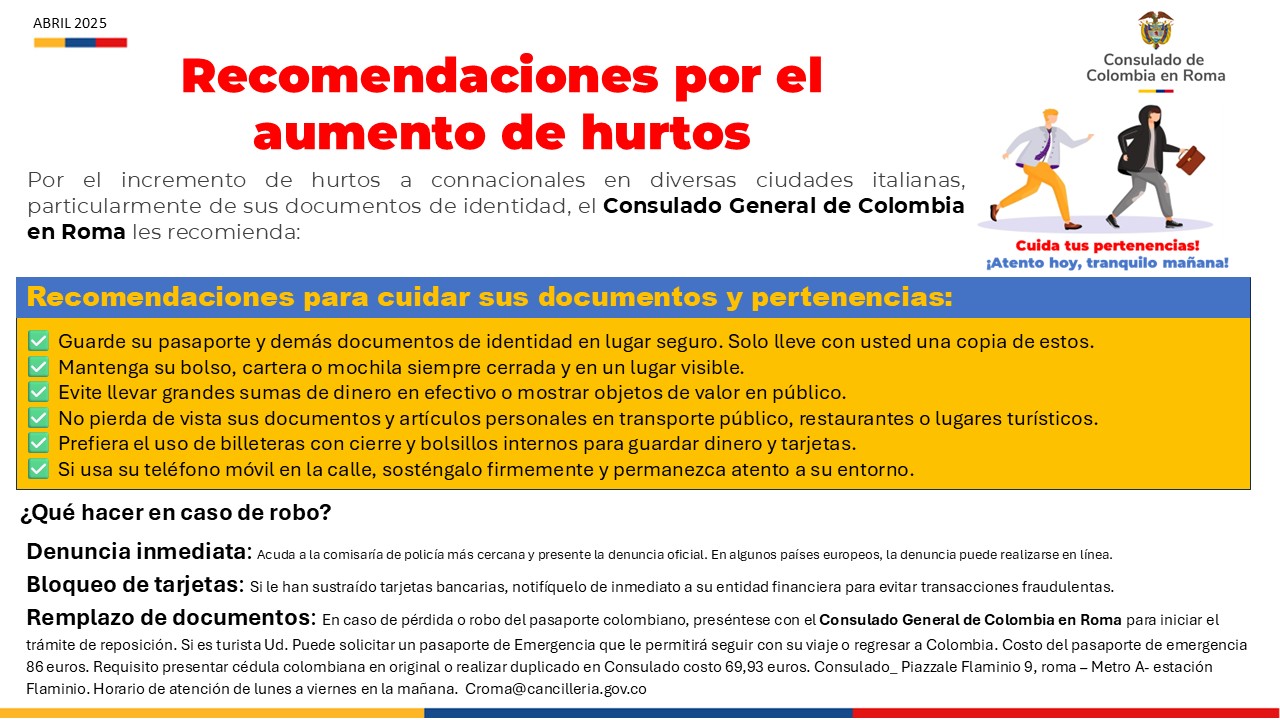 Campaña anti robo documentos inmigrantes