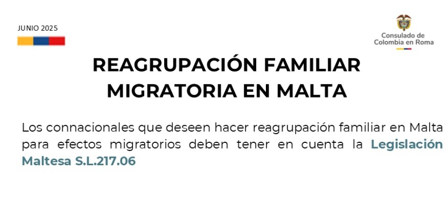 Reagrupación familiar migratoria en Malta. Consulta toda la información