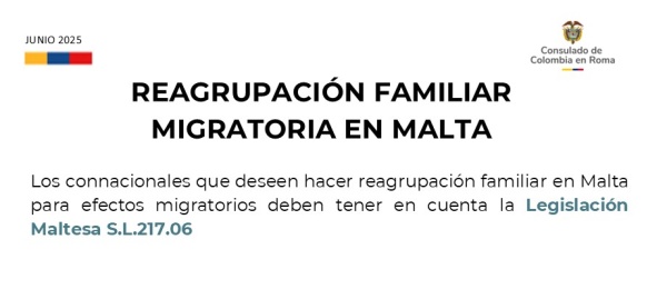 Reagrupación familiar migratoria en Malta. Consulta toda la información